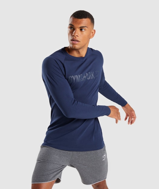 Gymshark Apollo Long Sleeve T-Shirt - Sapphire Blue