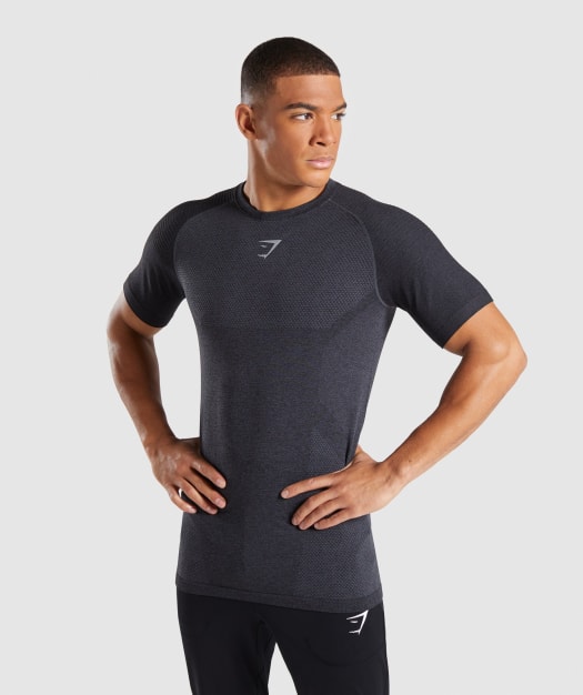Gymshark Premium Seamless T-Shirt - Charcoal Marl