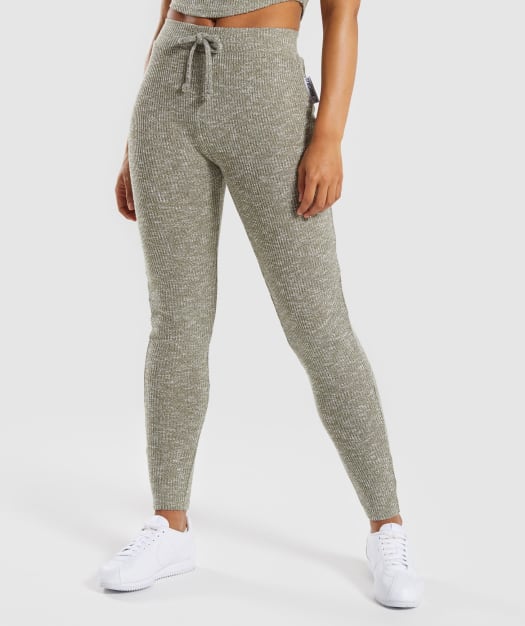 Gymshark Slounge Leggings - Washed Khaki Marl