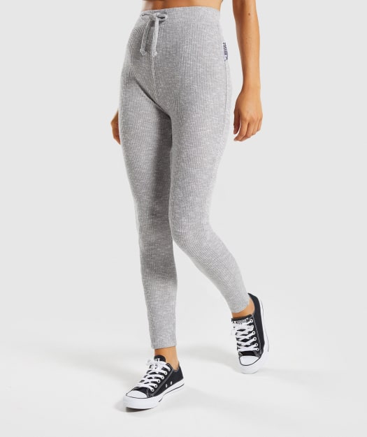 Gymshark Slounge Leggings - Light Grey Marl