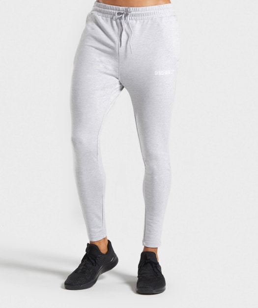 Gymshark Tapered Bottoms - Light Grey Marl
