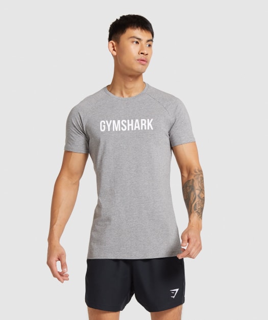 Gymshark Apollo T-Shirt - Light Grey Marl Image A