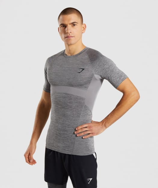 Gymshark Element+ Baselayer T-Shirt - Smokey Grey Marl