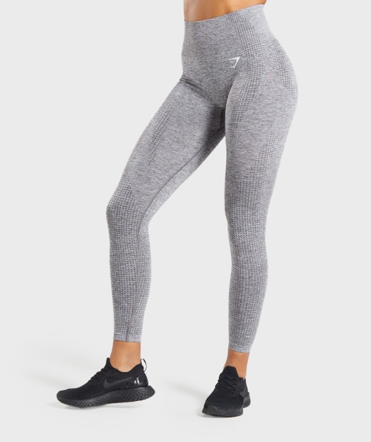 Gymshark Vital Seamless Leggings - Smokey Grey Marl Image A