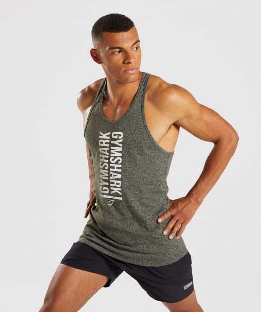 Gymshark Statement Stringer - Woodland Green Marl