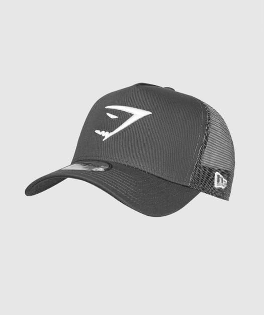Gymshark New Era Mesh Trucker - Graphite/White