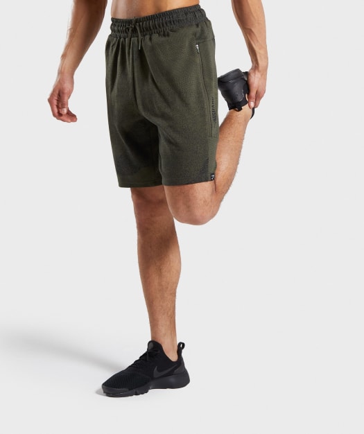 Gymshark Ultra Jacquard Shorts - Woodland Green