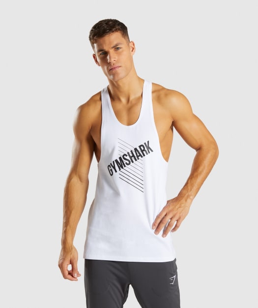 Gymshark Score Stringer - White