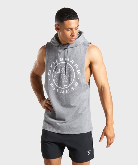 Gymshark Legacy Drop Arm Hoodie - Grey Marl