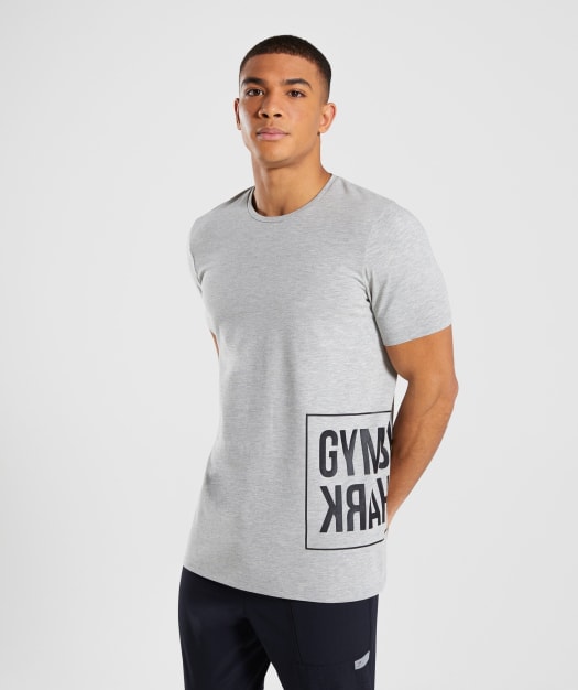 Gymshark Mirror T-Shirt - Light Grey Marl