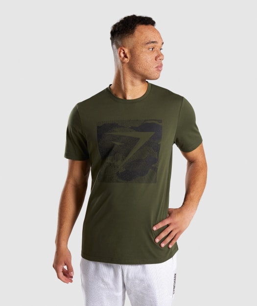 Gymshark Ultra Jacquard T-Shirt - Woodland Green
