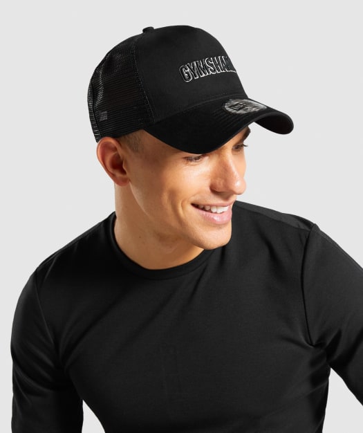 Gymshark New Era GS Trucker - Black/Off White