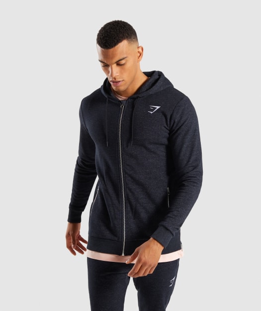 Gymshark Adapt Zip Hoodie - Black Marl