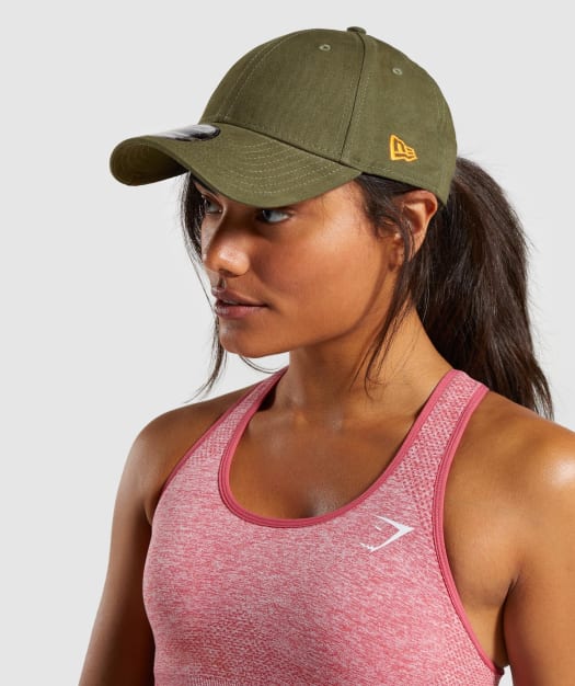 Gymshark New Era 9FORTY Track - Khaki/Orange