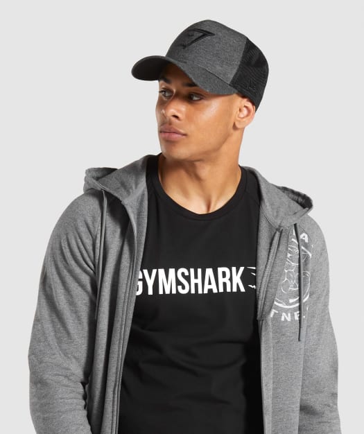 Gymshark New Era Mesh Trucker - Black Marl