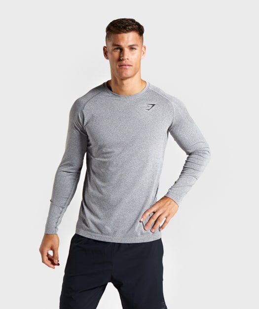 Gymshark Vital Seamless Long Sleeve T-Shirt - Grey