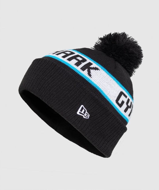 Gymshark New Era Bobble Beanie - Black/Gymshark Blue