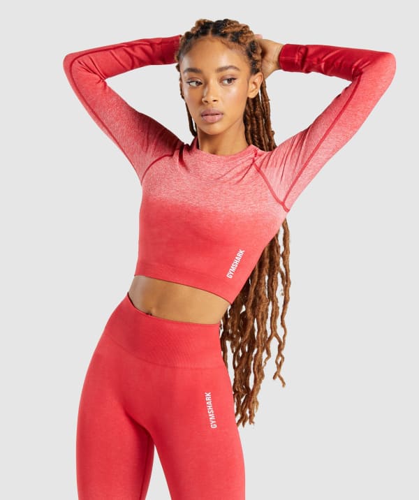 cropped fitted workout tops