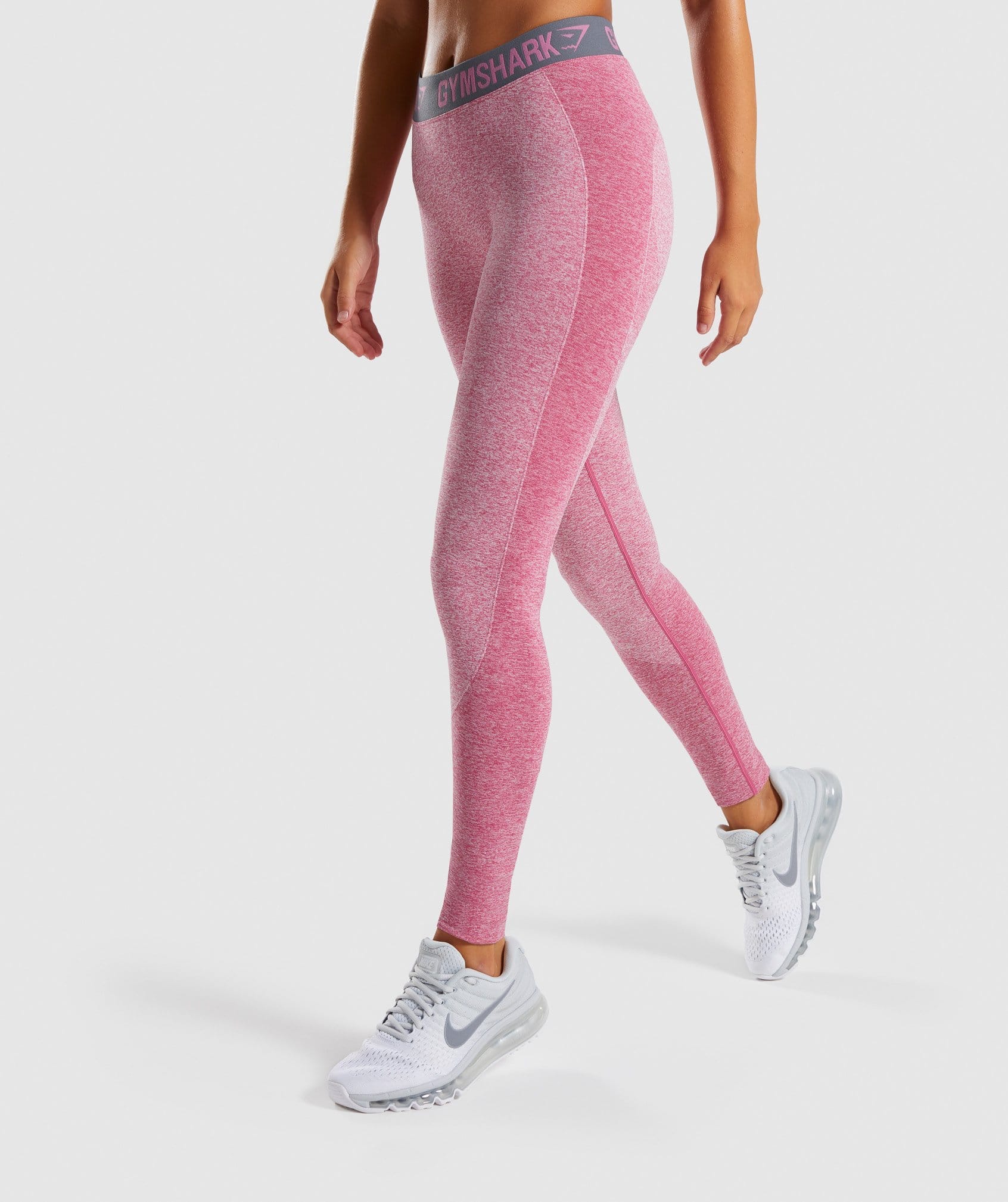 Gymshark Flex Leggings - Dusky Pink Marl/Charcoal
