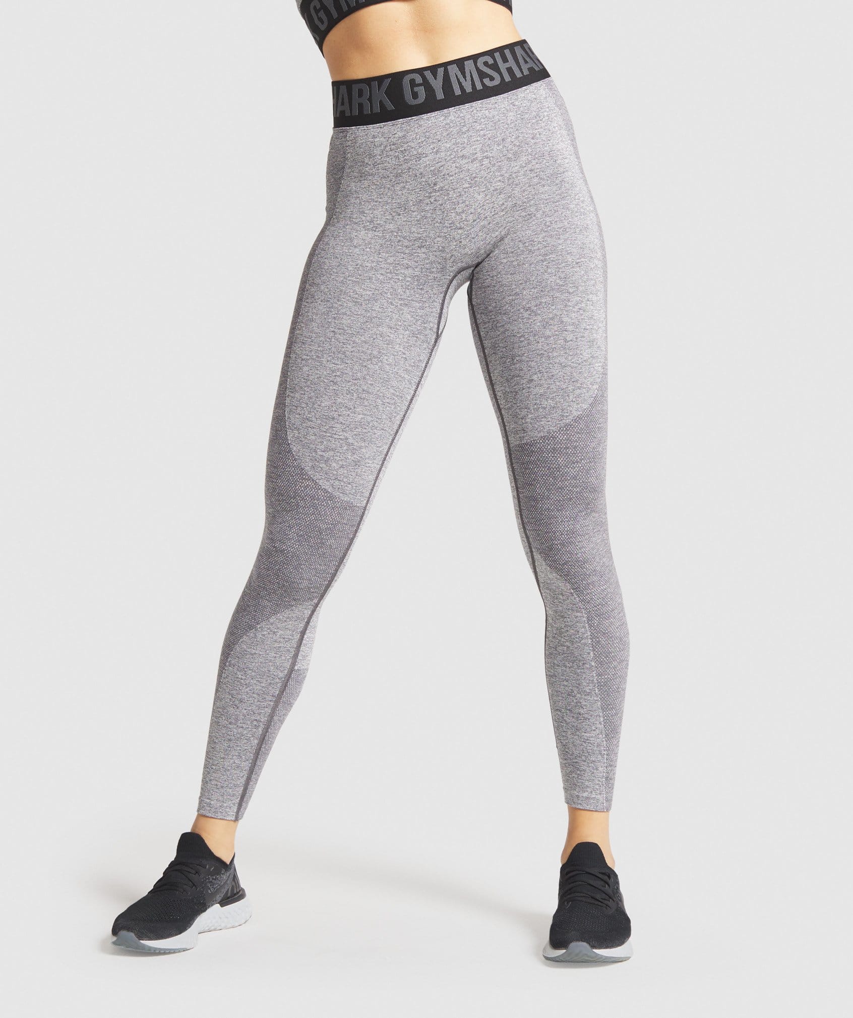 Gymshark Flex Leggings - Charcoal Marl/Black