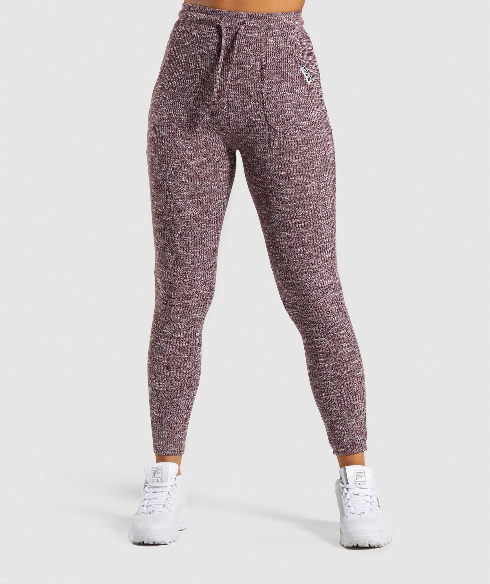 Gymshark Slounge Leggings - Berry Red Marl