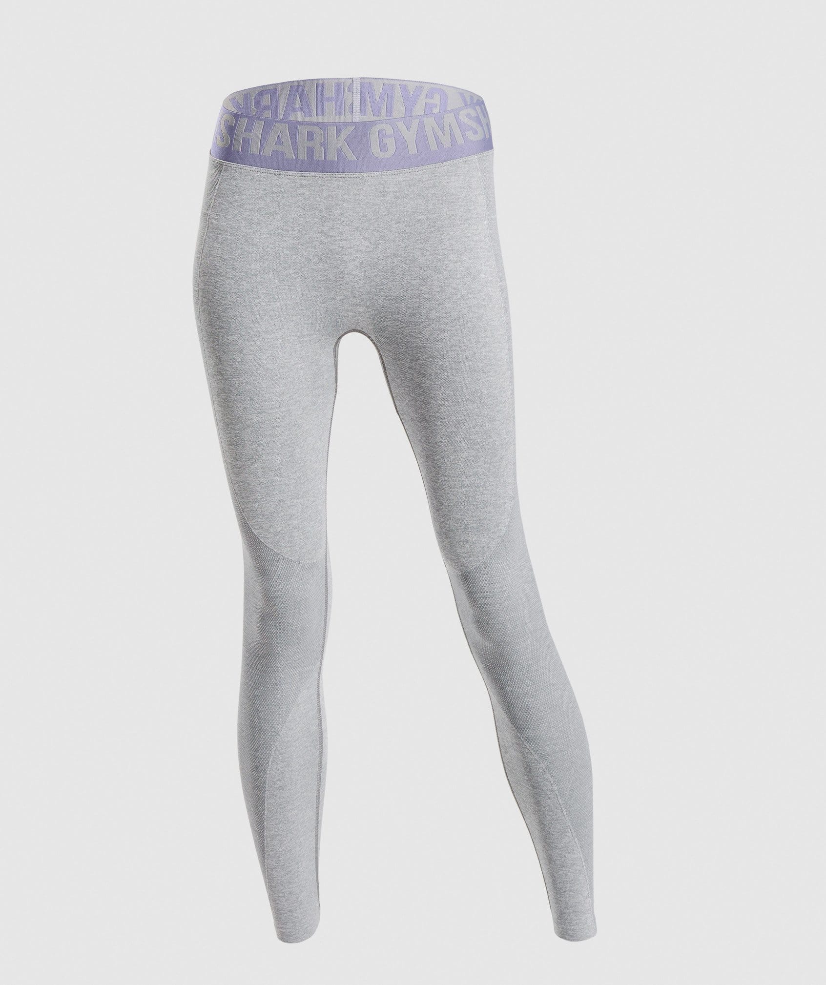 Gymshark Flex Leggings - Light Grey Marl/Blue