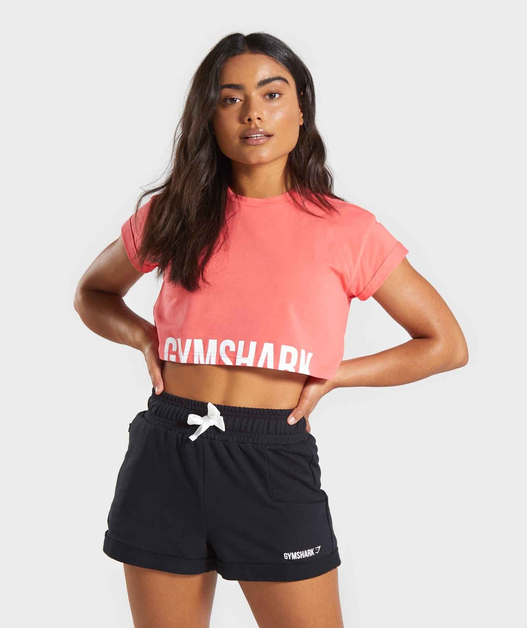 Gymshark Fraction Crop Top - Coral